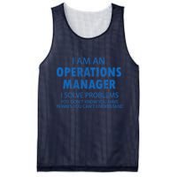 Operations Manager Solve Problems Mesh Reversible Basketball Jersey Tank