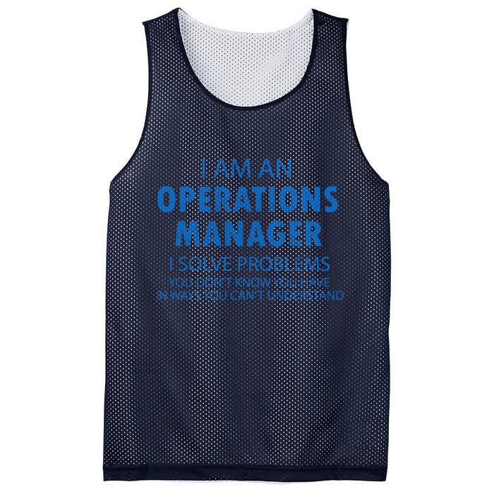 Operations Manager Solve Problems Mesh Reversible Basketball Jersey Tank