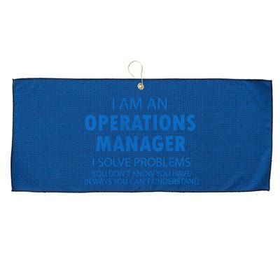 Operations Manager Solve Problems Large Microfiber Waffle Golf Towel
