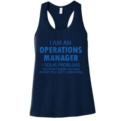 Operations Manager Solve Problems Womens Tank Top