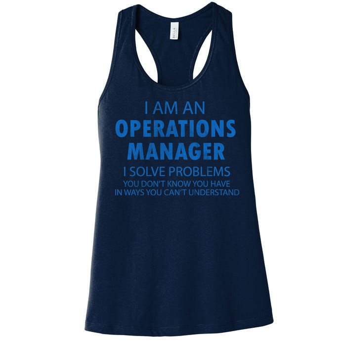 Operations Manager Solve Problems Women's Racerback Tank