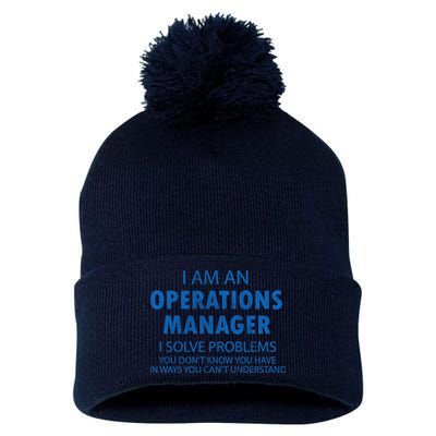 Operations Manager Solve Problems Pom Pom 12in Knit Beanie