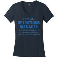 Operations Manager Solve Problems Women's V-Neck T-Shirt