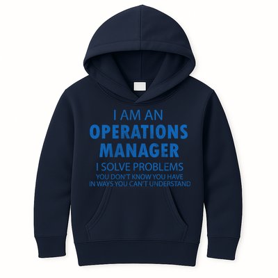 Operations Manager Solve Problems Kids Hoodie