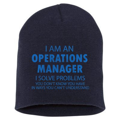 Operations Manager Solve Problems Short Acrylic Beanie