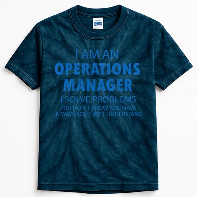 Operations Manager Solve Problems Kids Tie-Dye T-Shirt