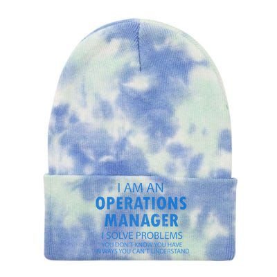 Operations Manager Solve Problems Tie Dye 12in Knit Beanie