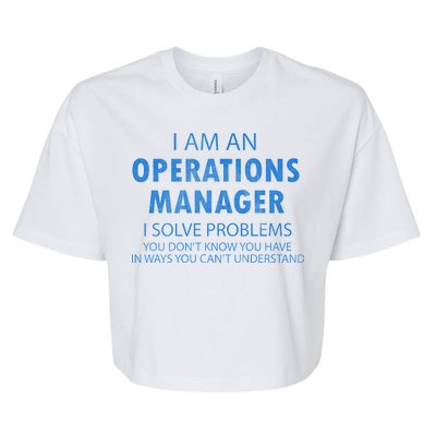 Operations Manager Solve Problems Bella+Canvas Jersey Crop Tee