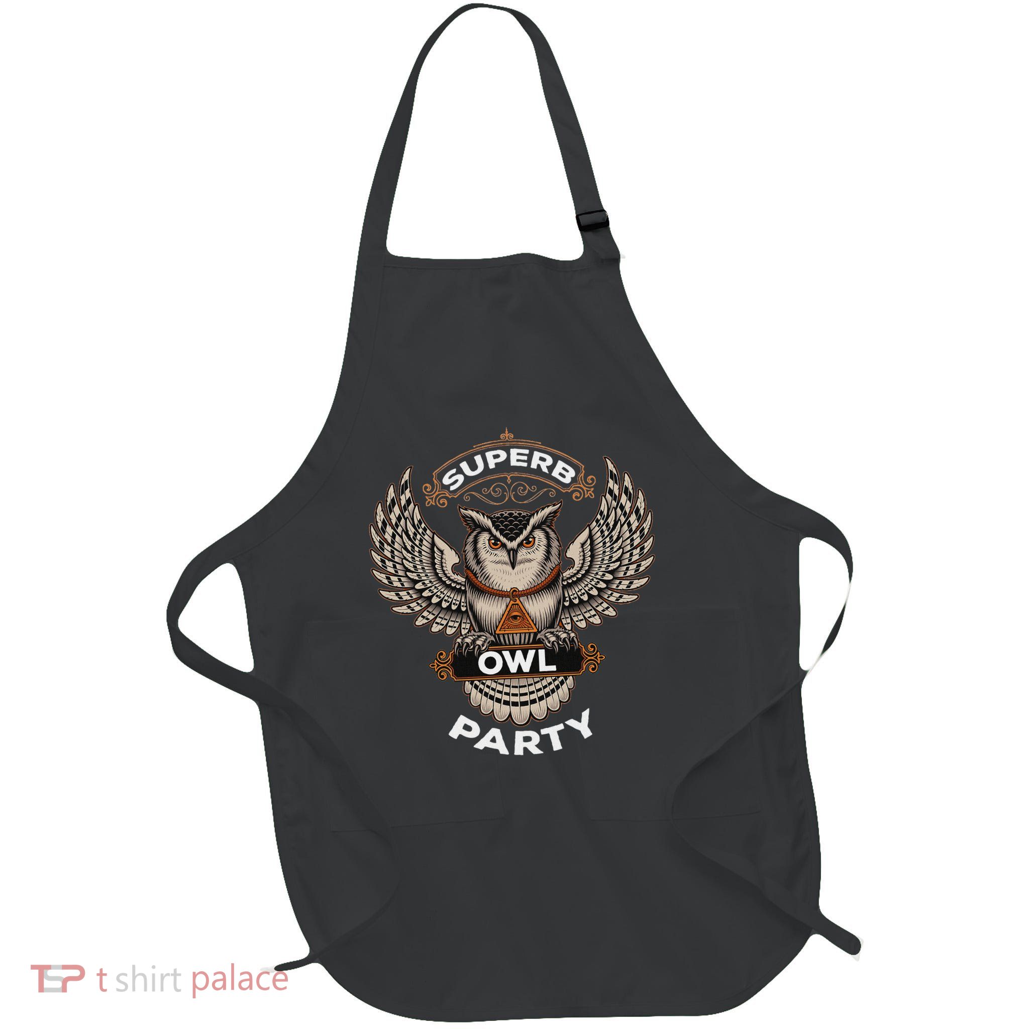 Owl Party Funny Quote The Shadows Owl Lover Full-Length Apron With Pockets