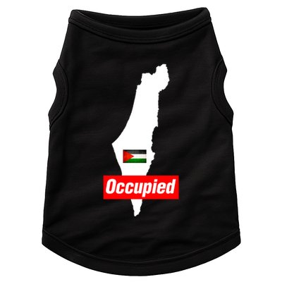 Occupied Palestine Free Gaza Funny Gift Doggie Tank