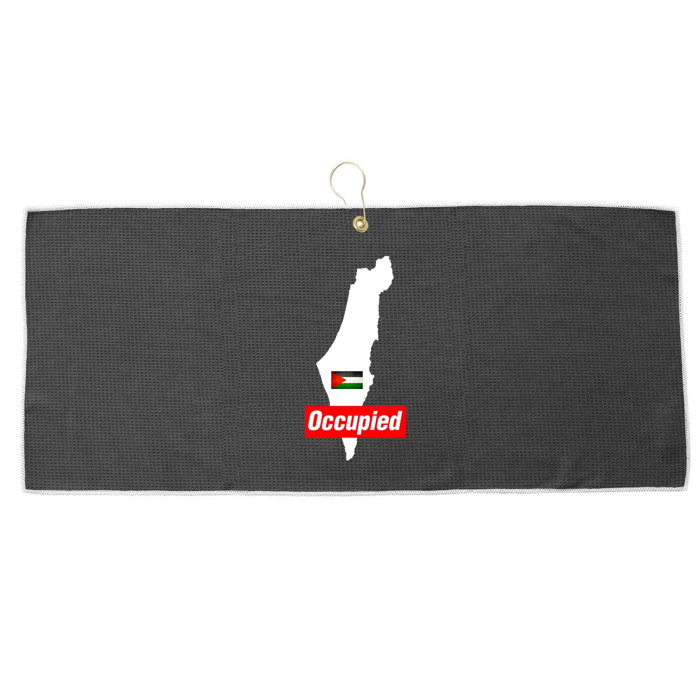 Occupied Palestine Free Gaza Funny Gift Large Microfiber Waffle Golf Towel