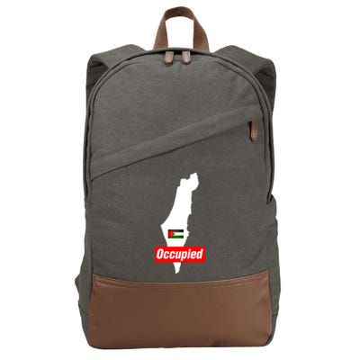 Occupied Palestine Free Gaza Funny Gift Cotton Canvas Backpack