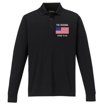 Original Pride Flag Stand For The Flag Performance Long Sleeve Polo