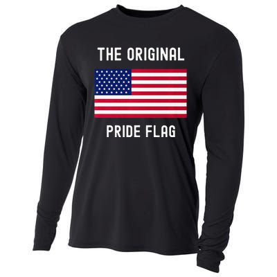 Original Pride Flag Stand For The Flag Cooling Performance Long Sleeve Crew