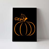 Orange Pumpkin Fall Halloween & Thanksgiving Minimal Design Canvas