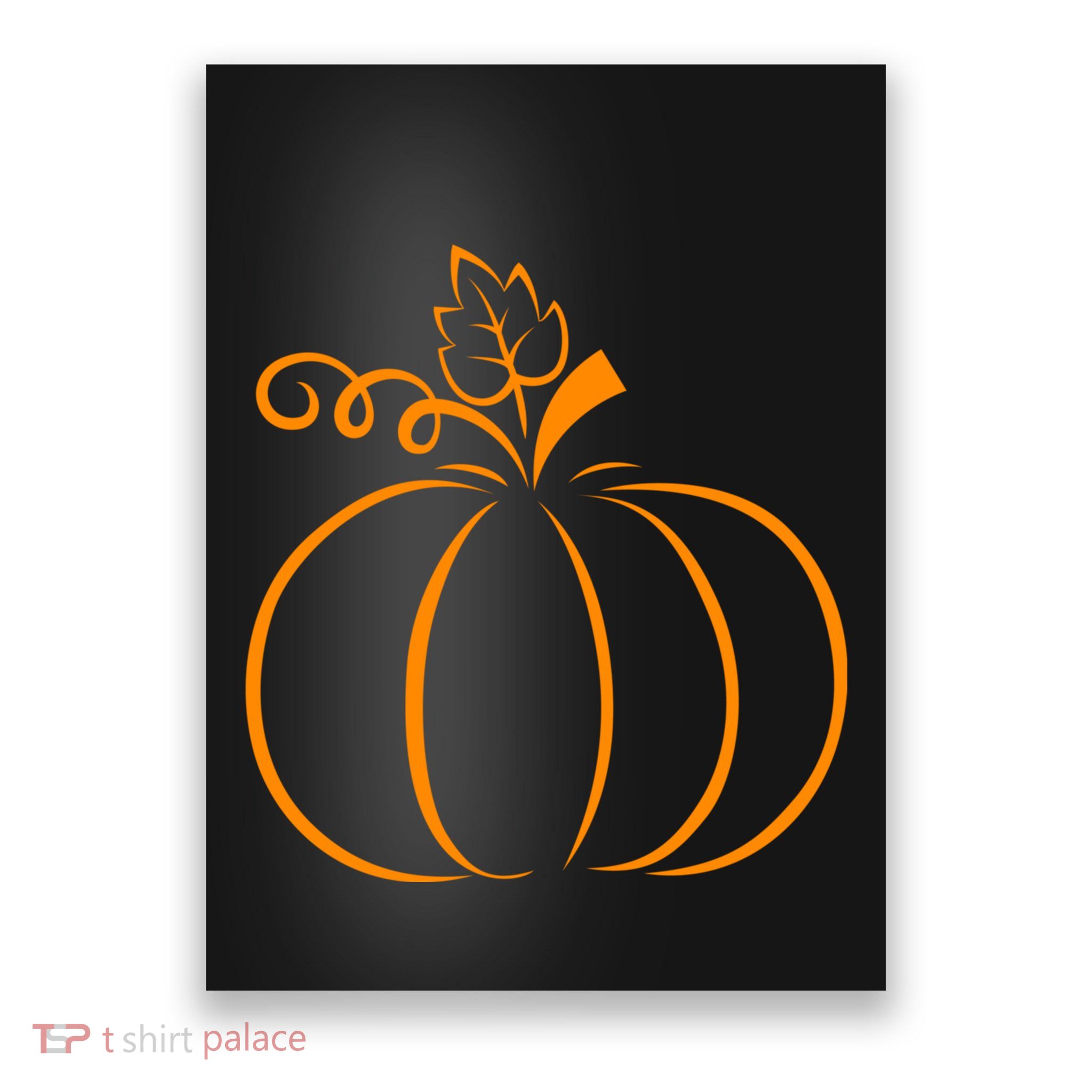 Orange Pumpkin Fall Halloween & Thanksgiving Minimal Design Poster