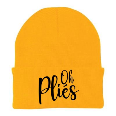 Oh Plies Funny Ballet Dance Instructor Knit Cap Winter Beanie