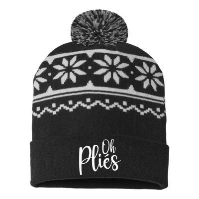 Oh Plies Funny Ballet Dance Instructor USA-Made Snowflake Beanie