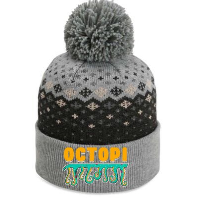 Octopus Pun Funny Octopi Math Geek Nerd Happy Pi Day 314 Great Gift The Baniff Cuffed Pom Beanie