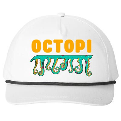 Octopus Pun Funny Octopi Math Geek Nerd Happy Pi Day 314 Great Gift Snapback Five-Panel Rope Hat