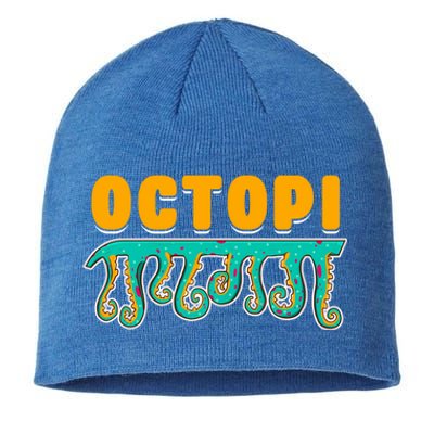 Octopus Pun Funny Octopi Math Geek Nerd Happy Pi Day 314 Great Gift Sustainable Beanie