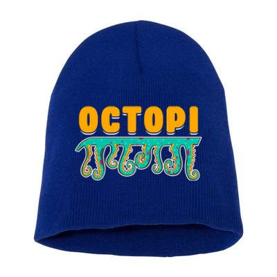 Octopus Pun Funny Octopi Math Geek Nerd Happy Pi Day 314 Great Gift Short Acrylic Beanie