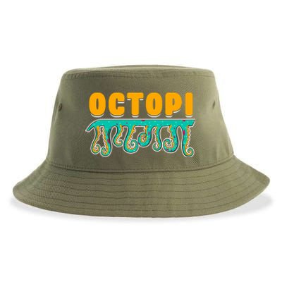 Octopus Pun Funny Octopi Math Geek Nerd Happy Pi Day 314 Great Gift Sustainable Bucket Hat