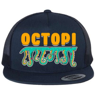 Octopus Pun Funny Octopi Math Geek Nerd Happy Pi Day 314 Great Gift Flat Bill Trucker Hat