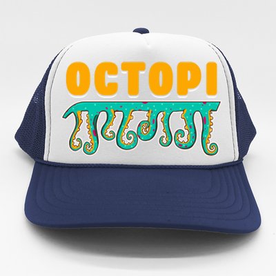 Octopus Pun Funny Octopi Math Geek Nerd Happy Pi Day 314 Great Gift Trucker Hat