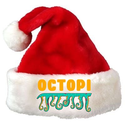 Octopus Pun Funny Octopi Math Geek Nerd Happy Pi Day 314 Great Gift Premium Christmas Santa Hat