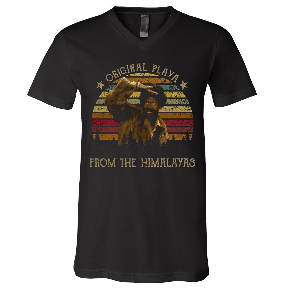 Original Playa From The Himalayas Funny Vintage Movie V-Neck T-Shirt