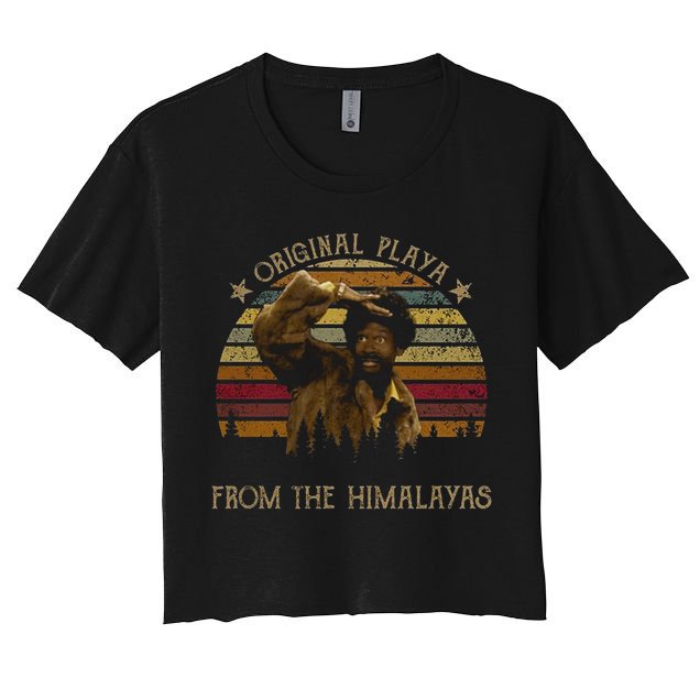 Original Playa From The Himalayas Funny Vintage Movie Crop Top