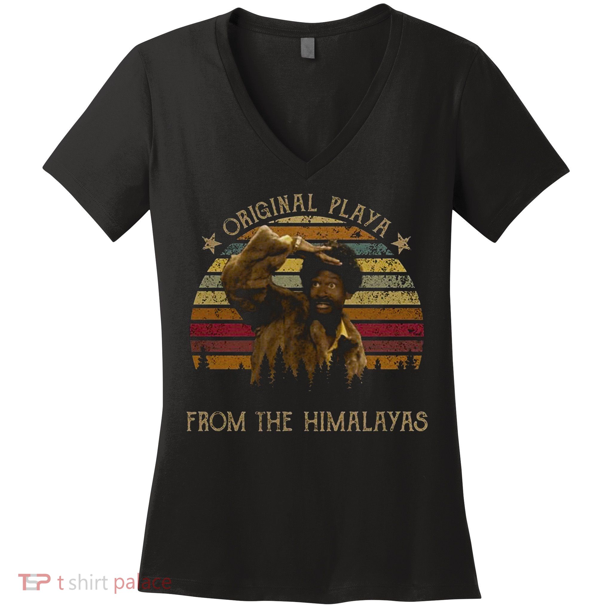 Original Playa From The Himalayas Funny Vintage Movie Women's V-Neck T-Shirt