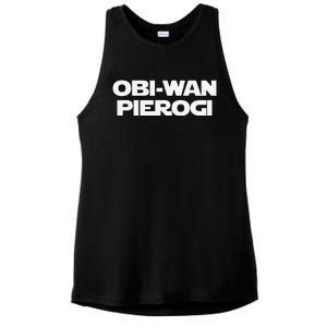 ObiWan Pierogi Funny Saying Novelty Pierogies Polish Food Ladies PosiCharge Tri-Blend Wicking Tank