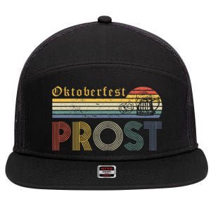 Oktoberfest Prost German YAll Drinking Beer Germany 7 Panel Mesh Trucker Snapback Hat