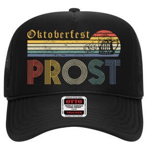 Oktoberfest Prost German YAll Drinking Beer Germany High Crown Mesh Back Trucker Hat