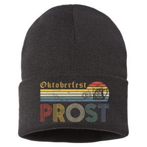 Oktoberfest Prost German YAll Drinking Beer Germany Sustainable Knit Beanie