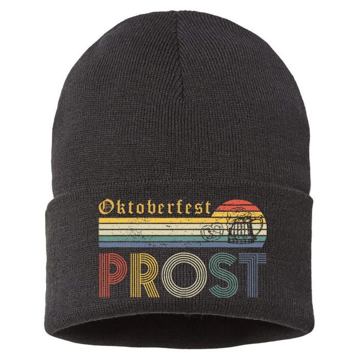 Oktoberfest Prost German YAll Drinking Beer Germany Sustainable Knit Beanie