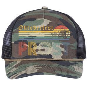 Oktoberfest Prost German YAll Drinking Beer Germany Retro Rope Trucker Hat Cap