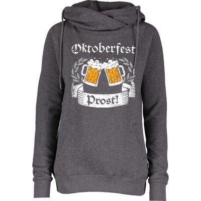 Oktoberfest Prost German Cheers Womens Funnel Neck Pullover Hood