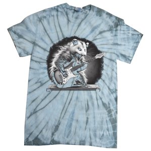 Opossum Playing Guitar Rock And Roll Rock Star Tie-Dye T-Shirt