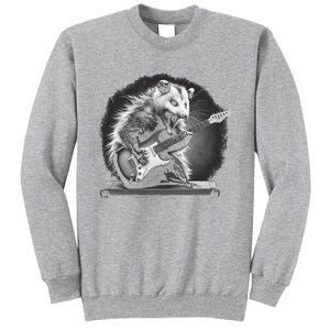 Opossum Playing Guitar Rock And Roll Rock Star Tall Sweatshirt