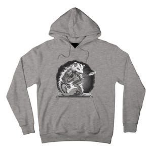 Opossum Playing Guitar Rock And Roll Rock Star Tall Hoodie