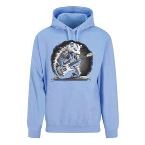 Opossum Playing Guitar Rock And Roll Rock Star Unisex Surf Hoodie