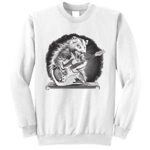 Opossum Playing Guitar Rock And Roll Rock Star Sweatshirt