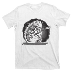 Opossum Playing Guitar Rock And Roll Rock Star T-Shirt