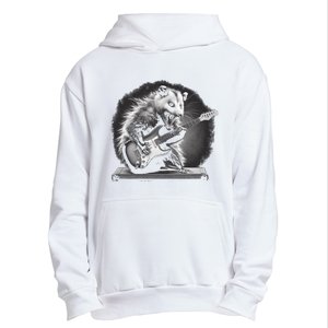 Opossum Playing Guitar Rock And Roll Rock Star Urban Pullover Hoodie