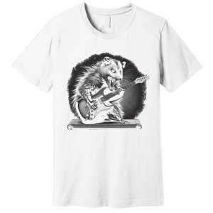 Opossum Playing Guitar Rock And Roll Rock Star Premium T-Shirt