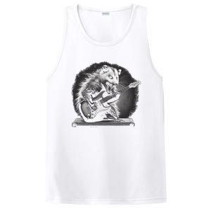 Opossum Playing Guitar Rock And Roll Rock Star PosiCharge Competitor Tank