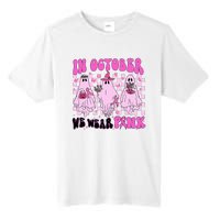 October Pink Ghost Halloween Breast Cancer Awareness Tall Fusion ChromaSoft Performance T-Shirt